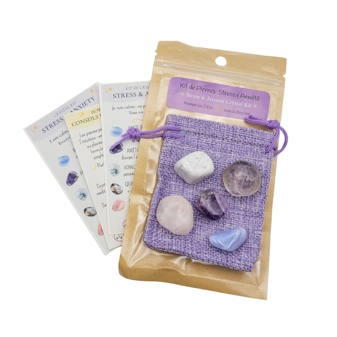Kit de Cristaux : Stress & Anxiété